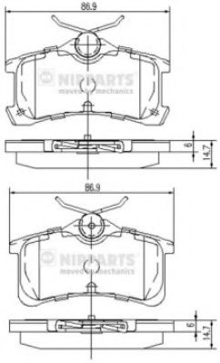 Тормозные колодки NIPPARTS J3612026