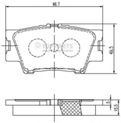 Тормозные колодки NIPPARTS J3612035