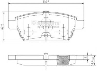 Тормозные колодки NIPPARTS J3613019