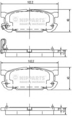 Тормозные колодки NIPPARTS J3613020