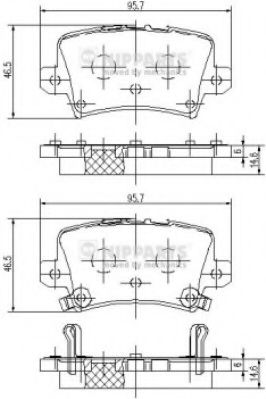 Тормозные колодки NIPPARTS J3614018