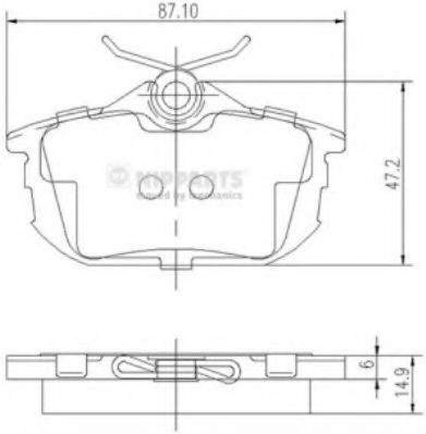 Тормозные колодки NIPPARTS J3615012