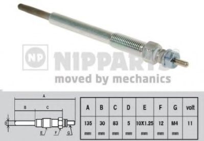Свеча накаливания NIPPARTS J5710502