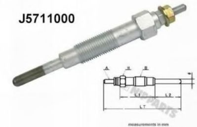 Свеча накаливания NIPPARTS J5711000