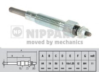 Свеча накаливания NIPPARTS J5711012