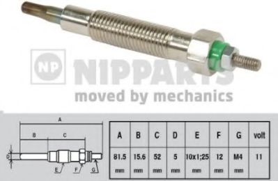 Свеча накаливания NIPPARTS J5711022