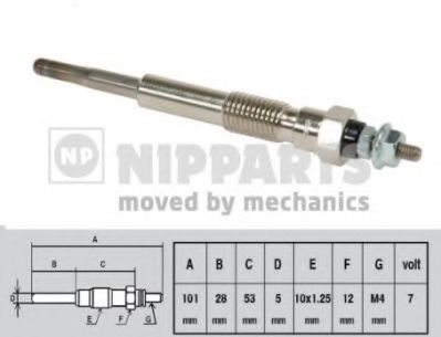 Свеча накаливания NIPPARTS J5712000