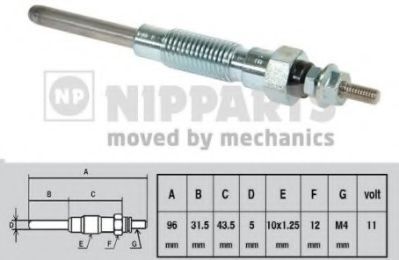 Свеча накаливания NIPPARTS J5712001