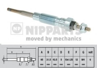 Свеча накаливания NIPPARTS J5712006