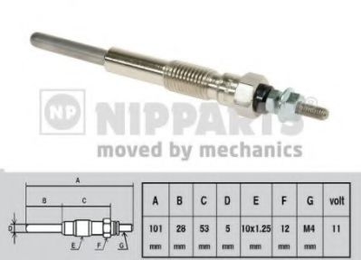 Свеча накаливания NIPPARTS J5712007