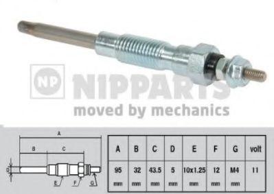 Свеча накаливания NIPPARTS J5712008