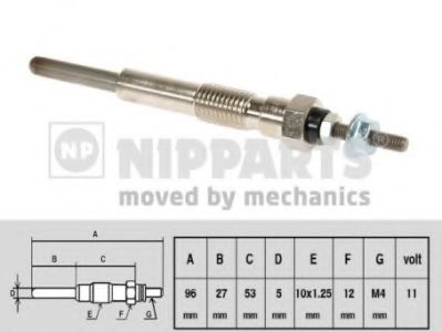 Свеча накаливания NIPPARTS J5712009