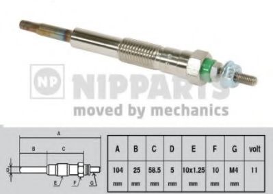 Свеча накаливания NIPPARTS J5712013