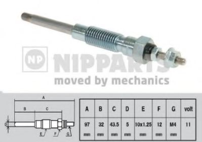 Свеча накаливания NIPPARTS J5712014