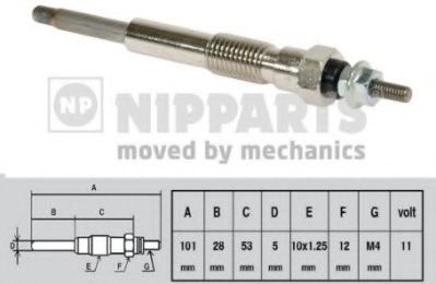 Свеча накаливания NIPPARTS J5712016