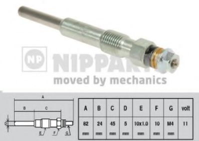 Свеча накаливания NIPPARTS J5714000