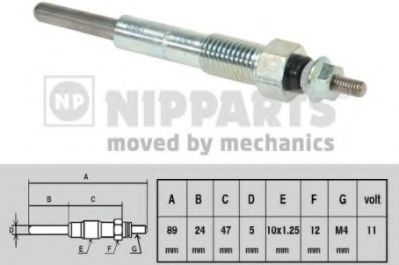 Свеча накаливания NIPPARTS J5719001