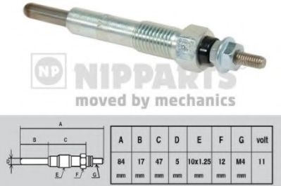 Свеча накаливания NIPPARTS J5719009