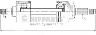 Полуось в сборе Hyundai/Kia 49500-25210
