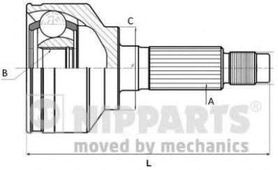 ШРУС с пыльником NIPPARTS N2821039