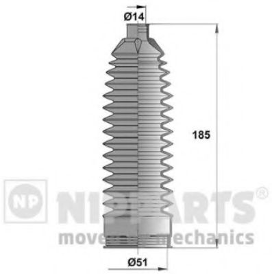 Пыльник рулевой рейки NIPPARTS N2843025
