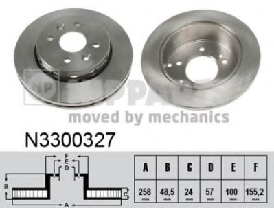 Тормозной диск NIPPARTS N3300327