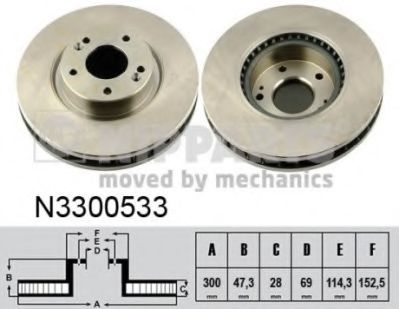 Тормозной диск NIPPARTS N3300533