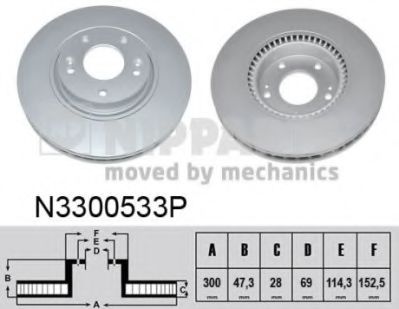 Тормозной диск NIPPARTS N3300533P