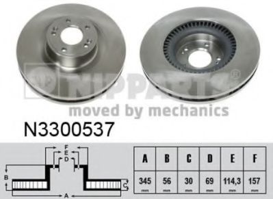 Тормозной диск NIPPARTS N3300537