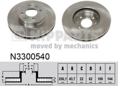 Тормозной диск NIPPARTS N3300540