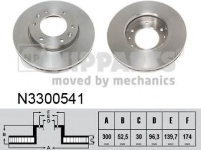 Тормозной диск NIPPARTS N3300541