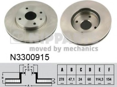 Тормозной диск NIPPARTS N3300915