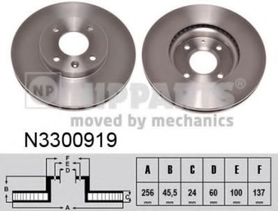 Тормозной диск NIPPARTS N3300919