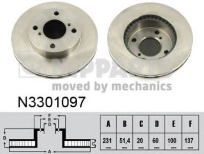 Тормозной диск NIPPARTS N3301097
