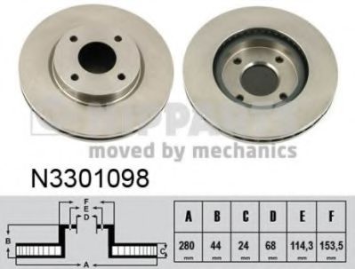 Тормозной диск NIPPARTS N3301098
