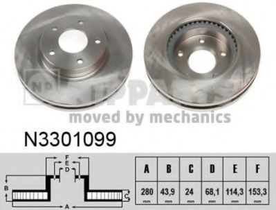 Тормозной диск NIPPARTS N3301099