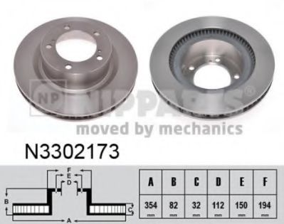 Тормозной диск NIPPARTS N3302173