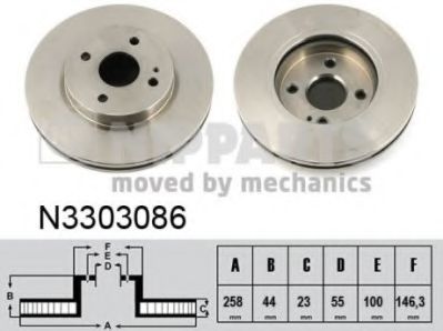 Тормозной диск NIPPARTS N3303086