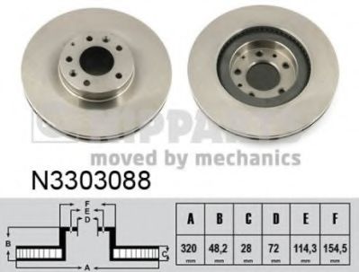 Тормозной диск NIPPARTS N3303088