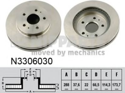 Тормозной диск NIPPARTS N3306030