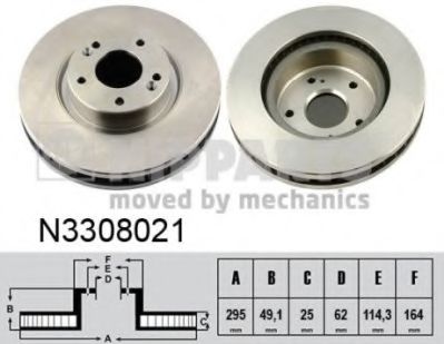 Тормозной диск NIPPARTS N3308021