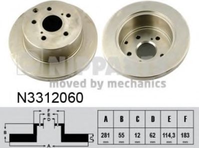 Тормозной диск NIPPARTS N3312060