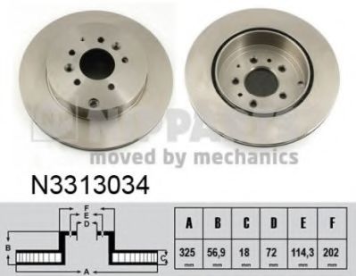 Тормозной диск NIPPARTS N3313034