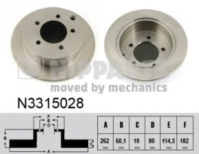 Тормозной диск NIPPARTS N3315028