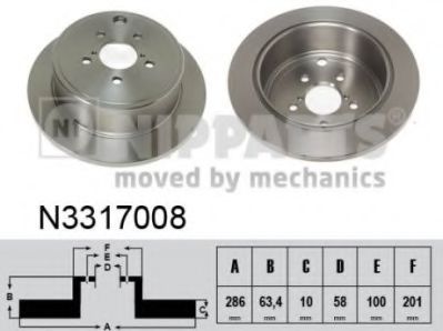 Тормозной диск NIPPARTS N3317008