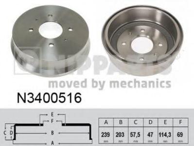 Тормозной барабан NIPPARTS N3400516