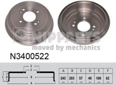 Тормозной барабан NIPPARTS N3400522