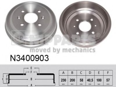Тормозной барабан NIPPARTS N3400903