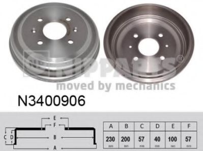 Тормозной барабан NIPPARTS N3400906