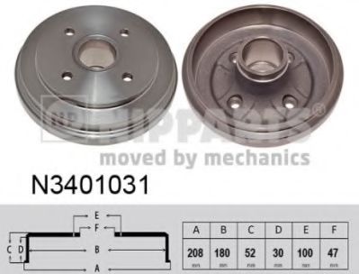 Тормозной барабан NIPPARTS N3401031